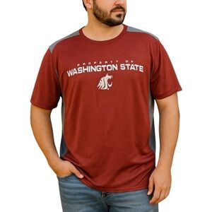 Men’s Russell Dri-Fit WSU Cougars 3XL Short Sleeve Shirt Athletic Casual